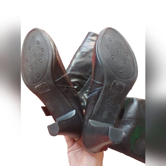 LIFE STRIDE Black Leather knee boots size 10 M - Picture 8 of 12